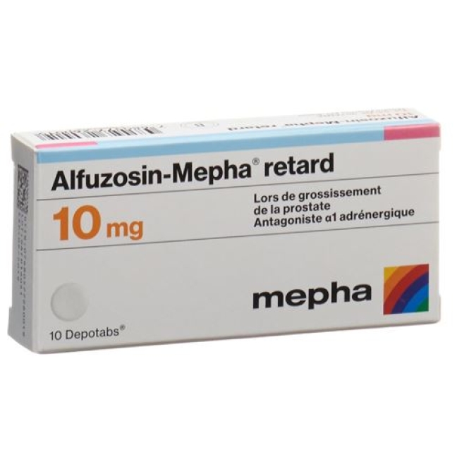 Alfuzosin Mepha 10 mg 10 Retard Depotabs Alfuzosin Mepha 10 mg 10 Retard Depotabs