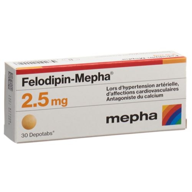 Felodipin Mepha 2.5 mg 30 Depotabs Felodipin Mepha 2.5 mg 30 Depotabs