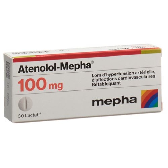 Atenolol Mepha 100 mg 100 Lactabs Atenolol Mepha 100 mg 100 Lactabs