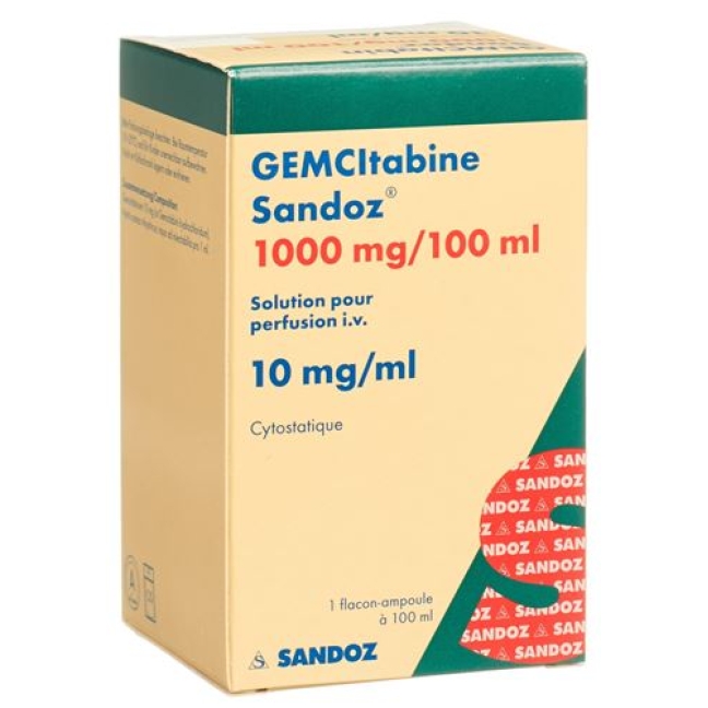 GEMCITABIN SANDOZ INF 1000MG GEMCITABIN SANDOZ INF 1000MG
