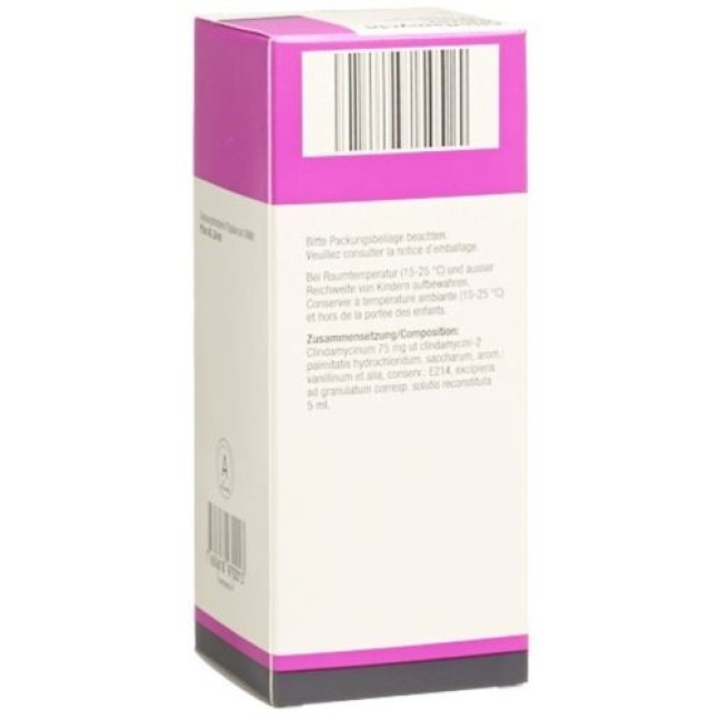 Clindamycin Pfizer 75 mg/5 ml Granulat 80 ml Clindamycin Pfizer 75 mg/5 ml Granulat 80 ml