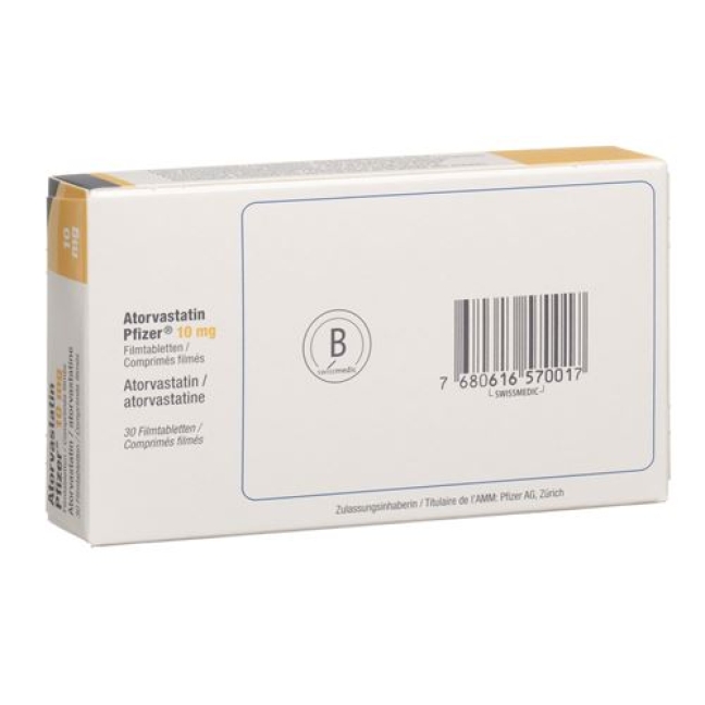 Atorvastatin Pfizer 10 mg 30 filmtablets Atorvastatin Pfizer 10 mg 30 filmtablets
