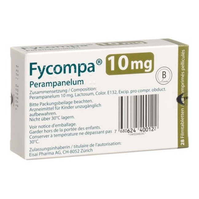 Fycompa 10 mg 28 filmtablets Fycompa 10 mg 28 filmtablets