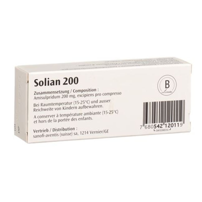 Solian 200 mg 30 tablets Solian 200 mg 30 tablets