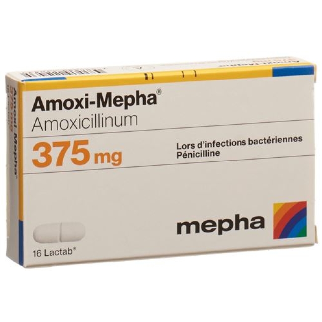 Amoxi Mepha 375 mg 16 Lactabs Amoxi Mepha 375 mg 16 Lactabs