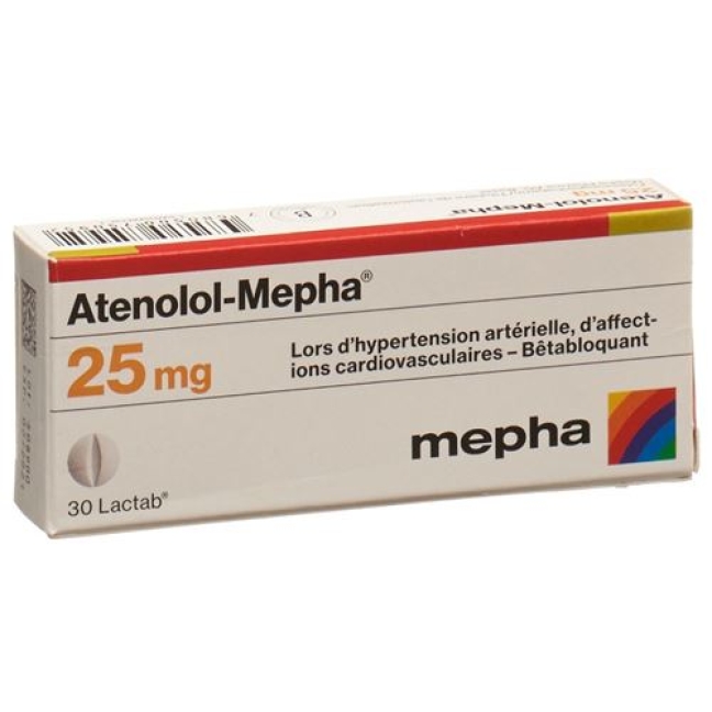 Atenolol Mepha 25 mg 100 Lactabs Atenolol Mepha 25 mg 100 Lactabs