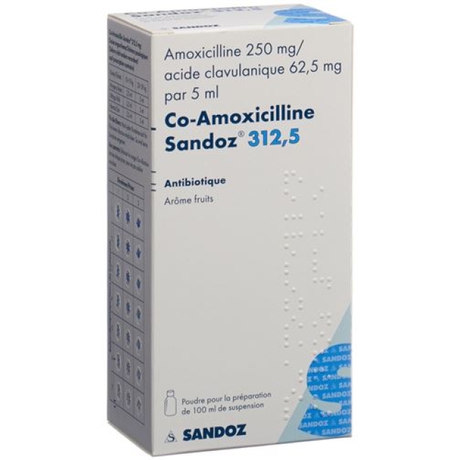 CO Amoxicillin Sandoz 312.5 mg 100 ml CO Amoxicillin Sandoz 312.5 mg 100 ml