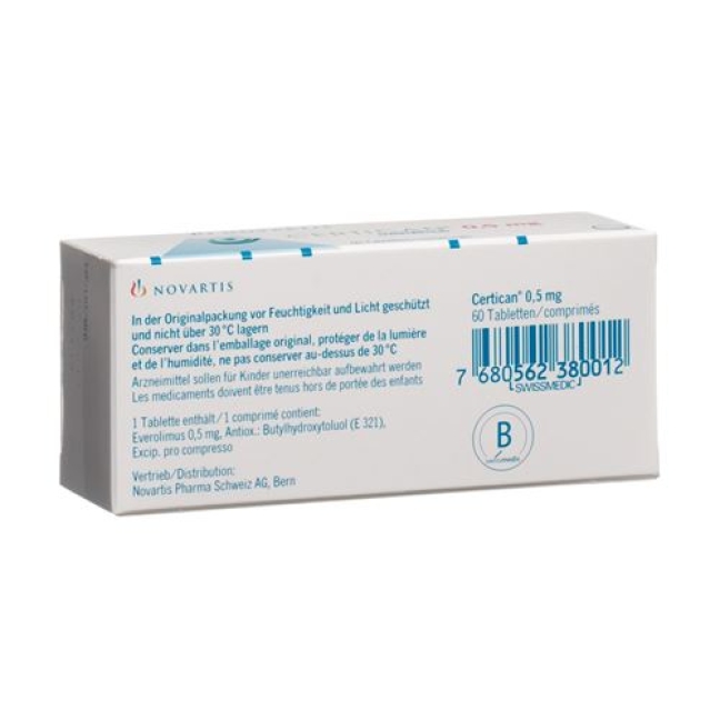 Certican 0.5 mg 6 X 10 tablets Certican 0.5 mg 6 X 10 tablets