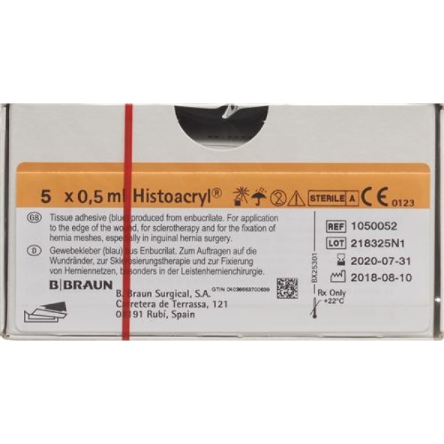 Histoacryl Blau раствор 5 ампул 0.5г Histoacryl Blau раствор 5 ампул 0.5г