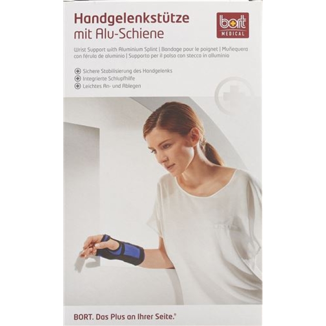 Bort Handgelenkstutze Schiene Links -17см размер S Blau Bort Handgelenkstutze Schiene Links -17см размер S Blau