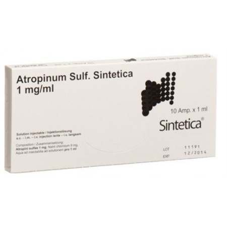 Atropinum Sulf Sintetica 1 mg/ml 10 X 1 ml Atropinum Sulf Sintetica 1 mg/ml 10 X 1 ml
