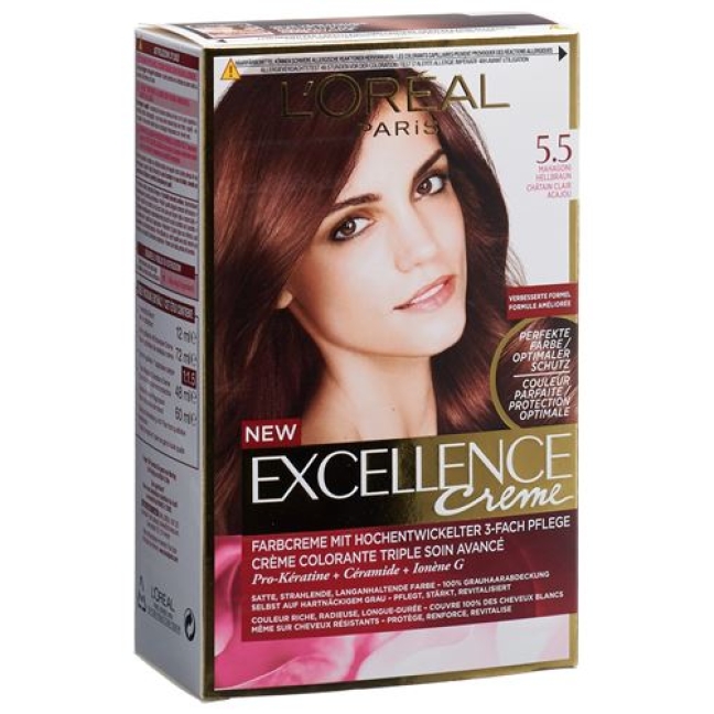 Excellence крем Triple Prot 5.5 Mahag Hellbraun Excellence крем Triple Prot 5.5 Mahag Hellbraun