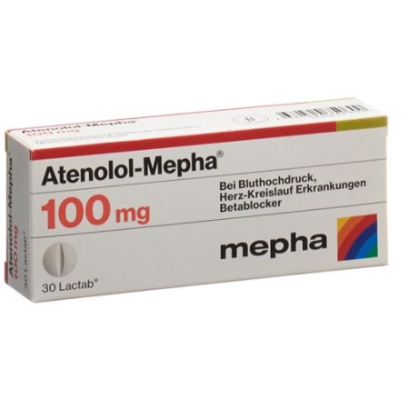 Atenolol Mepha 100 mg 100 Lactabs Atenolol Mepha 100 mg 100 Lactabs