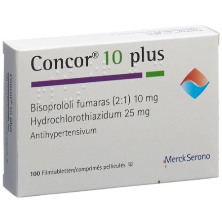 Concor 10 mg Plus 25 mg 100 Lacktabs Concor 10 mg Plus 25 mg 100 Lacktabs