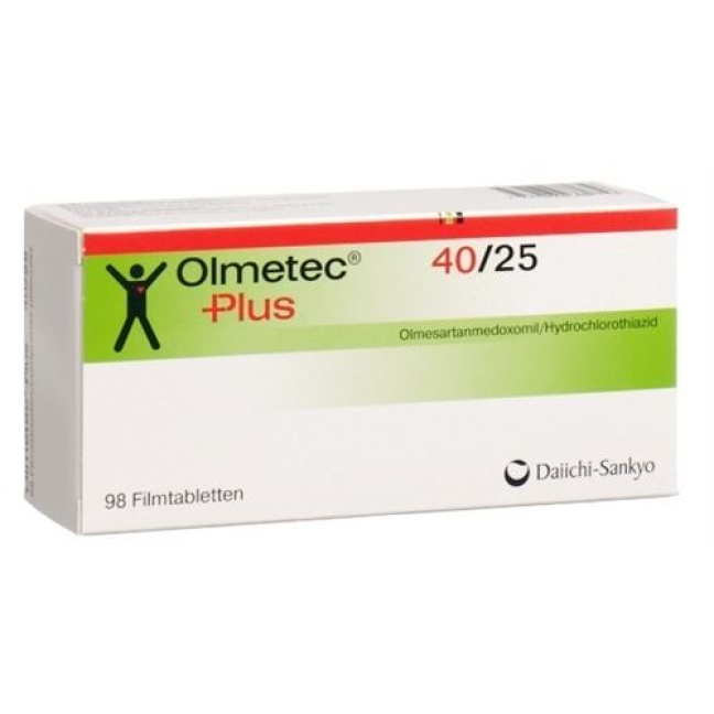 Olmetec Plus 40/25 98 filmtablets Olmetec Plus 40/25 98 filmtablets