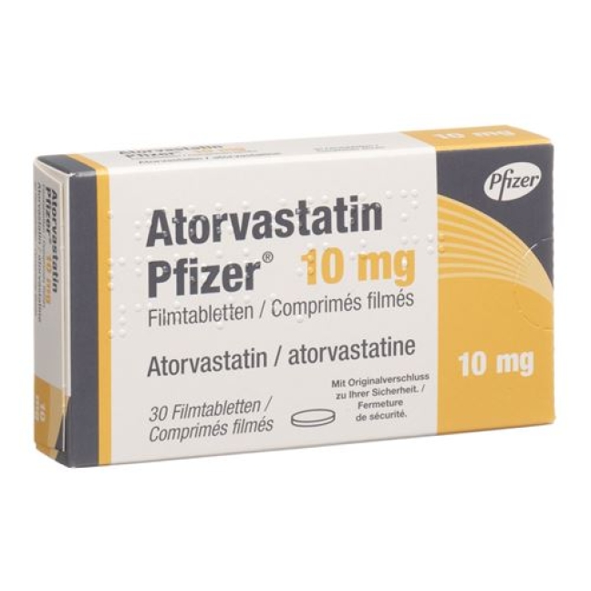 Atorvastatin Pfizer 10 mg 30 filmtablets Atorvastatin Pfizer 10 mg 30 filmtablets