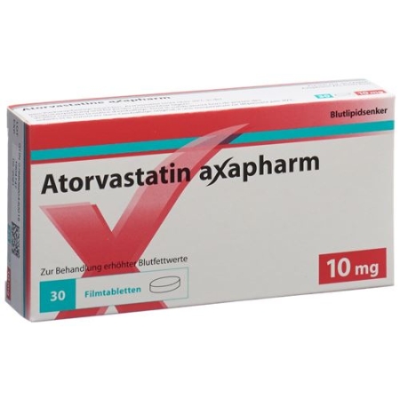 Atorvastatin Axapharm 10 mg 30 filmtablets Atorvastatin Axapharm 10 mg 30 filmtablets