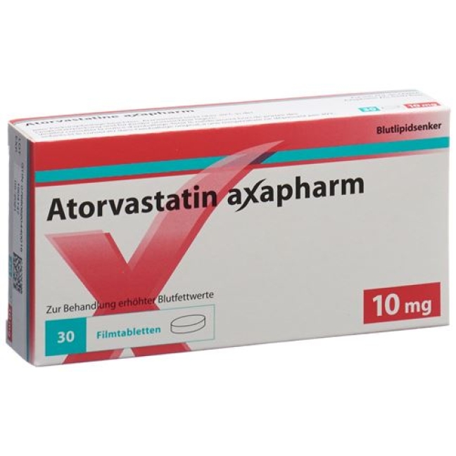 Atorvastatin Axapharm 10 mg 30 filmtablets Atorvastatin Axapharm 10 mg 30 filmtablets