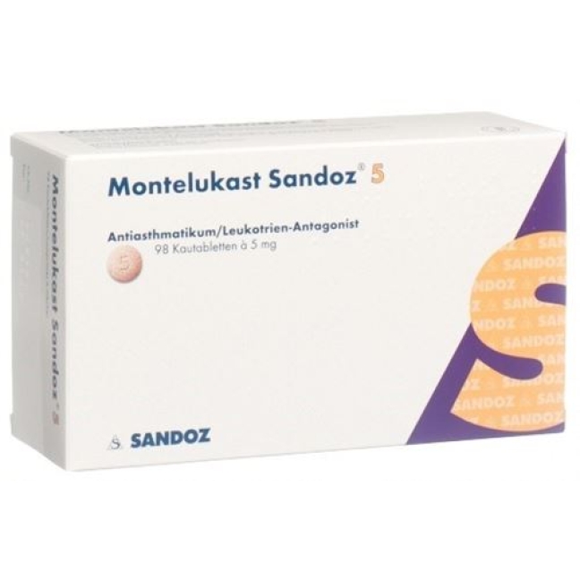 Montelukast Sandoz 5 mg 98 Kautablets Montelukast Sandoz 5 mg 98 Kautablets
