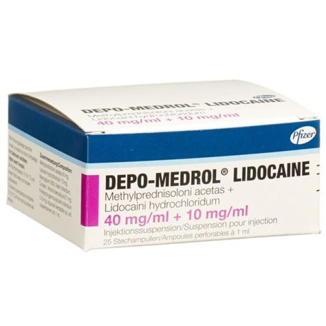 Depo Medrol Lidocaine 40 mg/ml 25 X 1 ml Depo Medrol Lidocaine 40 mg/ml 25 X 1 ml