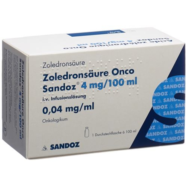 Zoledronsaeure Onco Sandoz 4 mg/100 ml Zoledronsaeure Onco Sandoz 4 mg/100 ml