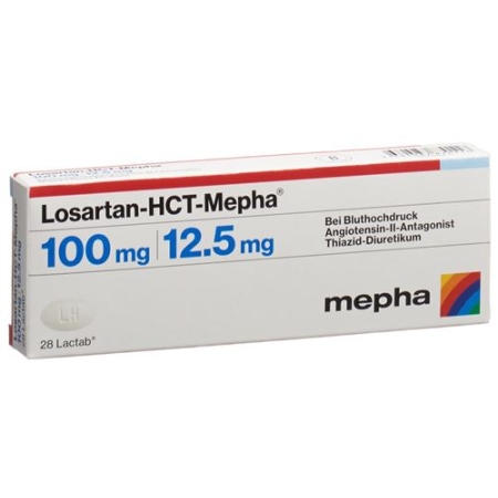 Losartan HCT Mepha 100/12.5 mg 28 Lactabs Losartan HCT Mepha 100/12.5 mg 28 Lactabs