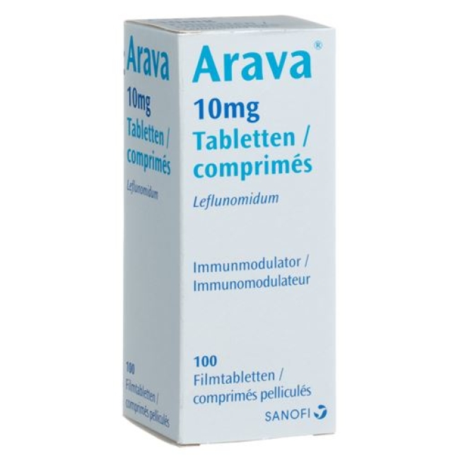 Arava 10 mg 100 filmtablets Arava 10 mg 100 filmtablets