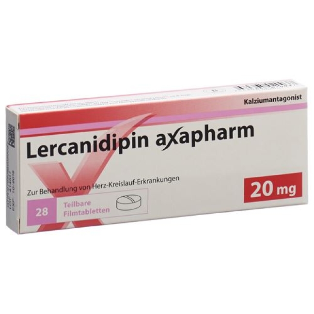 LERCANIDIPIN AXAPHARM 20MG LERCANIDIPIN AXAPHARM 20MG