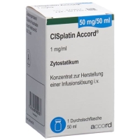 Цисплатин Аккорд инфузионный концентрат 50 мг / 50 мл флакон 50 мл Цисплатин Аккорд инфузионный концентрат 50 мг / 50 мл флакон 50 мл