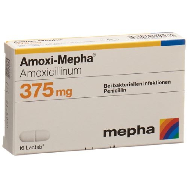 Amoxi Mepha 375 mg 16 Lactabs Amoxi Mepha 375 mg 16 Lactabs