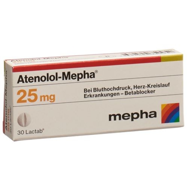 Atenolol Mepha 25 mg 100 Lactabs Atenolol Mepha 25 mg 100 Lactabs