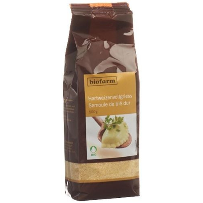 Biofarm Hartweizenvollgries Knospe в пакетиках 500г
