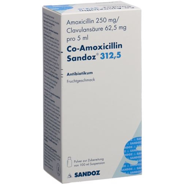 CO Amoxicillin Sandoz 312.5 mg 100 ml CO Amoxicillin Sandoz 312.5 mg 100 ml