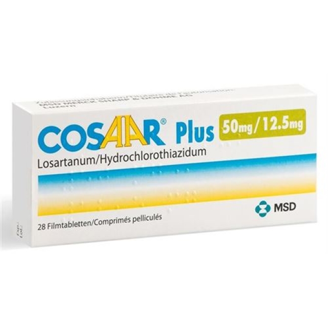 Cosaar Plus 50/12.5 28 filmtablets Cosaar Plus 50/12.5 28 filmtablets