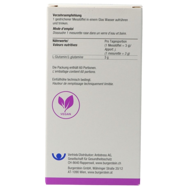 Burgerstein L-Glutamin Plv Ds 180 g