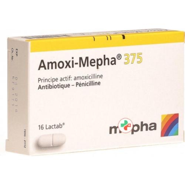 Amoxi Mepha 375 mg 16 Lactabs Amoxi Mepha 375 mg 16 Lactabs