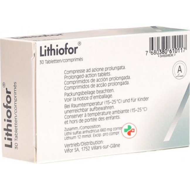 Lithiofor 660 mg 30 Retard tablets Lithiofor 660 mg 30 Retard tablets