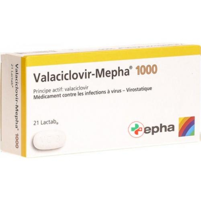 Валацикловир Мефа 1000 мг 21 таблетка покрытая оболочкой