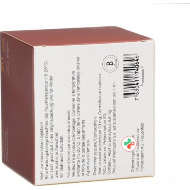 Triamcort Depot 20 mg 25 Ampullen je 1 ml Triamcort Depot 20 mg 25 Ampullen je 1 ml
