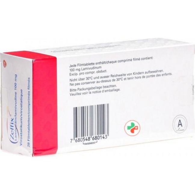 Zeffix 100 mg 28 filmtablets Zeffix 100 mg 28 filmtablets
