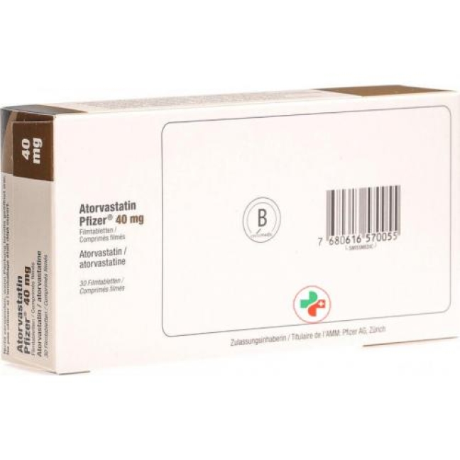 Atorvastatin Pfizer 40 mg 30 filmtablets Atorvastatin Pfizer 40 mg 30 filmtablets