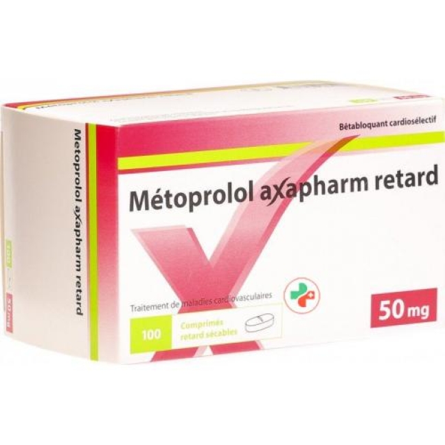 Metoprolol Axapharm 50 mg 100 Retard tablets Metoprolol Axapharm 50 mg 100 Retard tablets