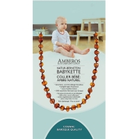 AMBEROS колье из натурального янтаря детское барокко коньяк AMBEROS колье из натурального янтаря детское барокко коньяк