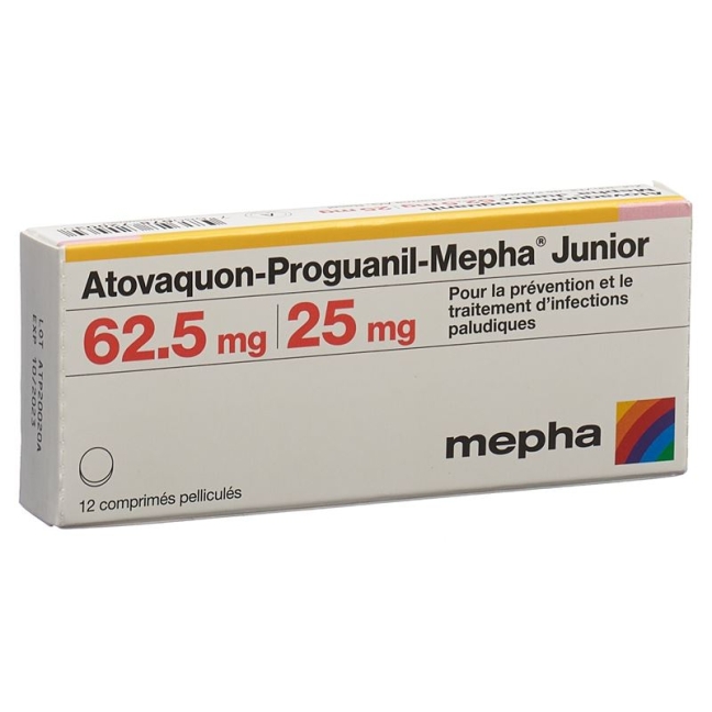 АТОВАКУОН ПРОГУАНИЛ Мефа Юниор 62,5/25 АТОВАКУОН ПРОГУАНИЛ Мефа Юниор 62,5/25