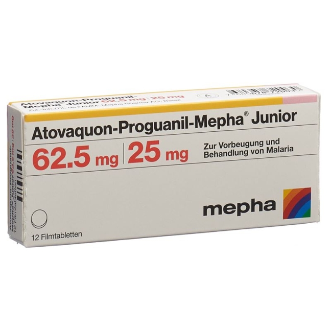 АТОВАКУОН ПРОГУАНИЛ Мефа Юниор 62,5/25 АТОВАКУОН ПРОГУАНИЛ Мефа Юниор 62,5/25