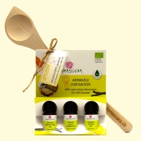 DAMASCENA Aromaset zum Backen mit Holzlöffel DAMASCENA Aromaset zum Backen mit Holzlöffel