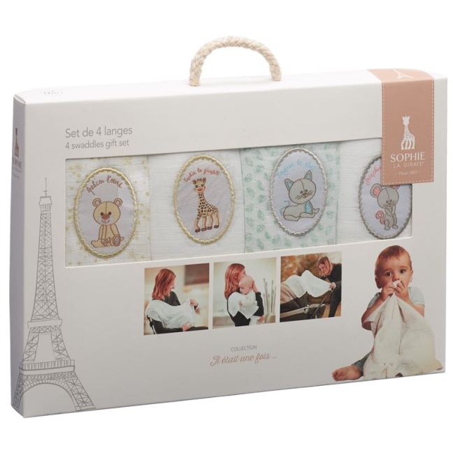 Sophie La Girafe 4 Piece Diaper Set
