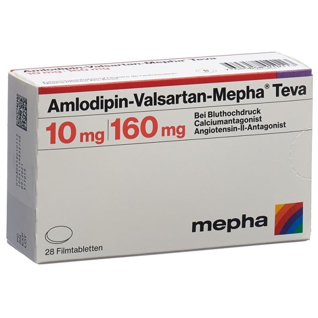 Amlodipin Valsartan Mepha Teva 10/160mg 28 Stück